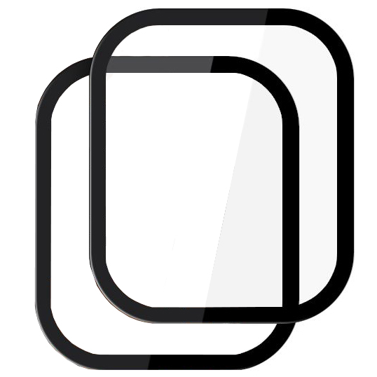 Szkło hybrydowe na ekran Hofi Hybrid Pro+ do Apple Watch 11 (42 mm)<br />Apple Watch 10 (42 mm), z czarną ramką. W zestawie znajdują się 2 sztuki.